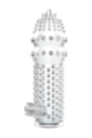 Lilitu Shop 12,8 Cm Klitoris Uyarıcılı Tırtıklı Penis Kılıfı