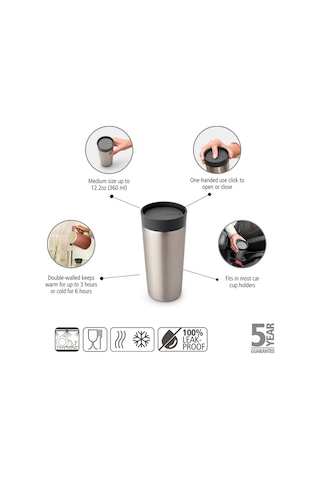 Brb-8710755228681-006-01-make & Take Dark Grey Paslanmaz Çelik Termos Bardak 360ml Koyu Gri