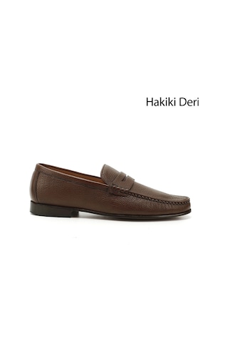 Gönderi(R) Gönderi R Kösele Taban Hakiki Deri Loafer Ayakkabı Taba