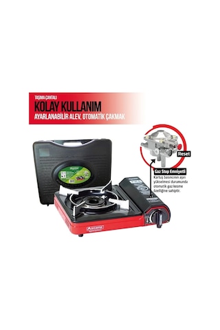 Orcamp Tekli Portatif Kamp Ocak Gaz Stop Emniyetli Çok Renkli