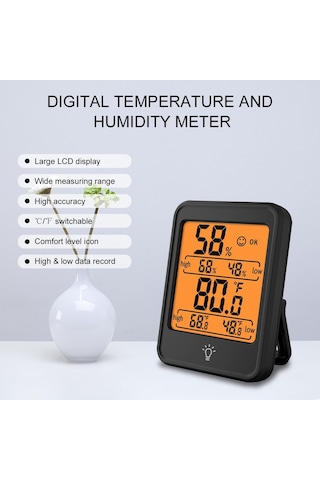 Dinosaurs Life Dijital Higrometre Termometre Ev Yatak Odası Ofis Sera