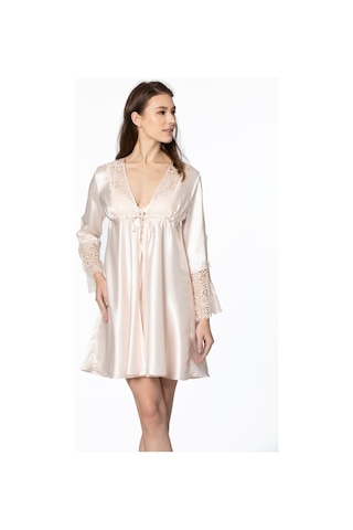 Pierre Cardin Saten Gecelik Sabahlık Pijama Takım Şort Takım 6'lı Gelin Çeyiz Seti - 6625 001