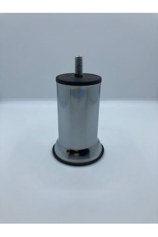 Metal, Krom 10 Cm İnce Diş M8 Vidalı Koltuk,baza,dolap Mobilya Ayağı 4 Adet Krom