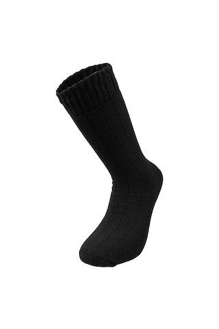 Bolero E99 Erkek Yün Havlu Lambswool Çorap Siyah