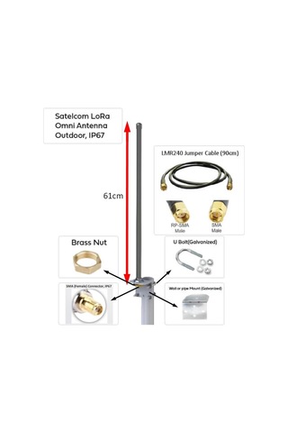 Lora Omnı Antenna 863-870 Mhz / 5.8 Dbi+90cm