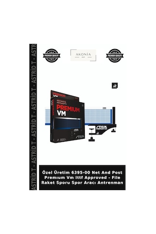 Özel Üretim 6395-00 Net And Post Premıum Vm Ittf Approved - File Raket Sporu Spor Aracı Antrenman Belirtilmemiş