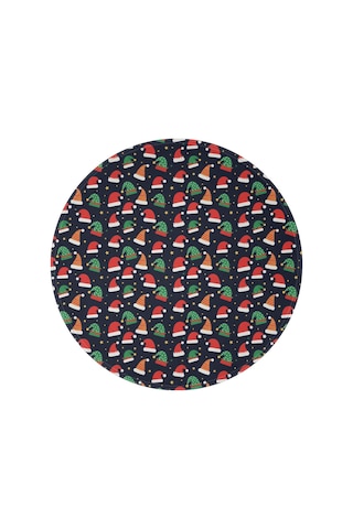 Noel Desenli 60 İnç Yuvarlak Flanel Battaniye, Yetişkin Ve Çocuk İçin, Yumuşak, Rahat Ve Hafif Noel Şapka Yıldızı