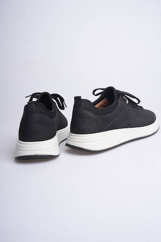 Fame Step Hakiki Deri Erkek Sneaker Ayakkabı Günlük Rahat Ortopedik Spor Como Siyah