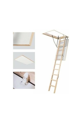Optistep OLB Basic 70 x 130 Cm BTA Ahşap Çatı Merdiveni