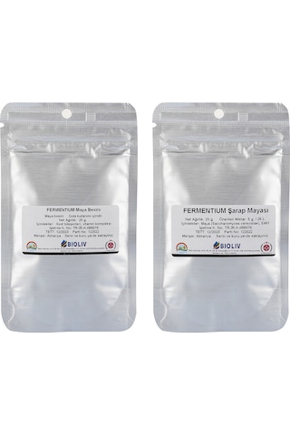 Fermentium Şarap Mayası Ve Maya Besini - 25 G Çok Renkli