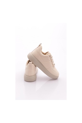 Dgn B1009 Kadin Aksesuarli Sneakers Ayakkabi Bej