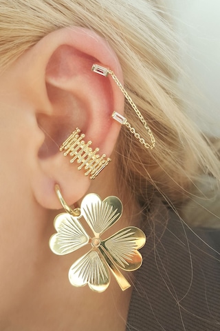 MorMajor Silver Ithal 3Lü Baget Kombin Gümüş Küpe-6139