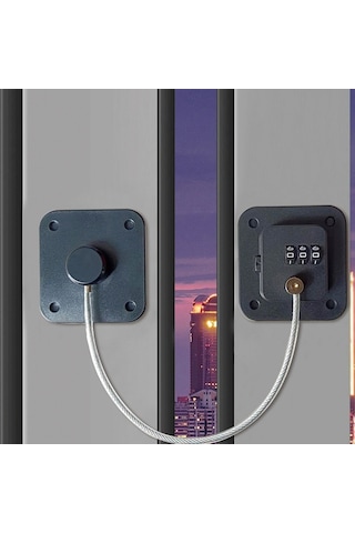 Sones Çocuk Emniyet Kilidi Deliksiz Pencere Sınırlayıcı Buzdolabı Çekmece Dolap Kombinasyon Kilidi, Özellikler: 2-bit Gri Çok Renkli