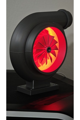 Morfem3d Turbo Glow Tasarımlı Masaüstü Kırmızı Led Aydınlatma 12 Volt Dekoratif Işıklı Lamba