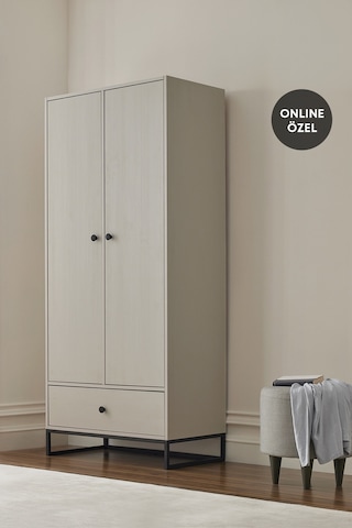 Enza Home Kalinsta 2 Kapaklı Gardırop - Beyaz