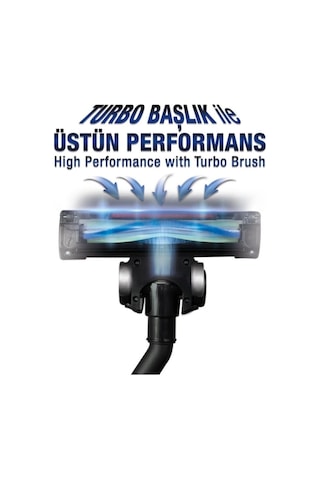 Philips Speedpro Max Xc7043 25.2 V Dikey Şarjlı Süpürge İle Uyumlu Slim Turbo Başlık