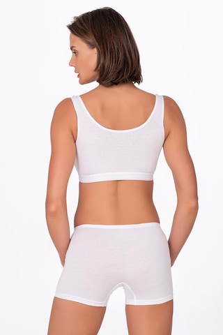 Kompedan Kadın Likralı Süprem Boxer Beyaz | K0412 Beyaz
