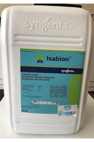 Isabion Hayvansal Menşeli Aminoasit Gübre 20 Litre