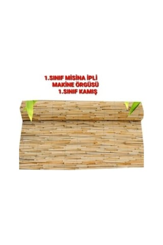 Bambu Çit Kamış Çit Hasır Gölgelik-(En 1 Metre-Uzunluk 4 Metre)
