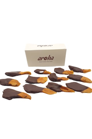 %72 Kakao Bitter Çikolata Kaplı Şekersiz Mango Dilimleri 250 G