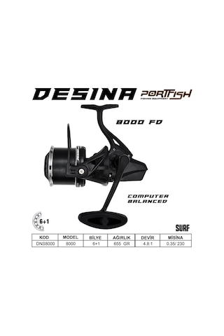 Portfish Desina 8000fd 6+1bb Surf Olta Makinası