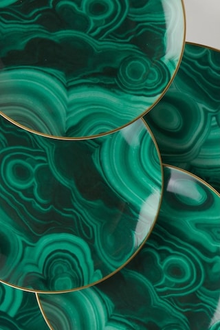 L'objet L Objet Malachite 4 Lü Porselen Canape Tabağı Yeşil