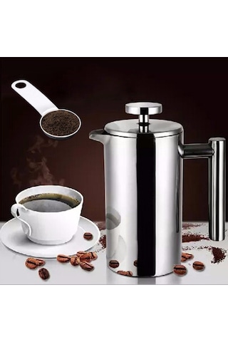 350 Ml Çift Duvar Kahve Basın Makinesi Cafetiere Çaydanlık Piston Filtre Kupa Yeni