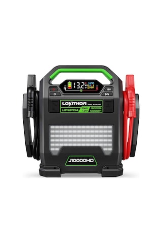 Lokithor J10000hd 12v/24v 10.000amp Lifepo4 Akıllı Akü Takviye + Powerbank + Led Lamba Fr J10000hd