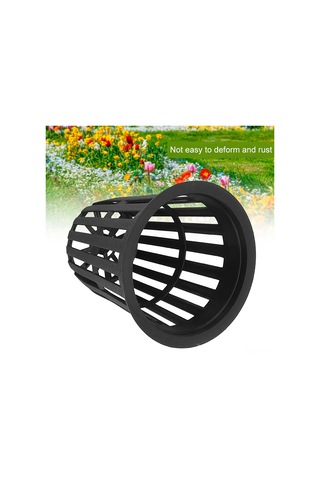 Ximistore9 10 Adet Siyah Plastik Hidroponik Bitki Sepeti 5.5cm - Toprak Olmadan Üretim İçin Dayanıklı Ve Havalandırıcı