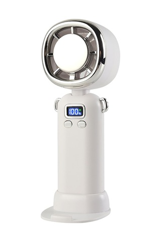 Zore Ay11 Dijital Led Göstergeli Katlanabilir Portatif Mini Soğutucu El Fanı - Beyaz