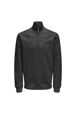 Only & Sons Erkek Yarım Fermuarlı Regular Fit Siyah Sweatshirt - 22034629