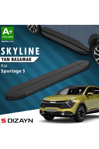 S-dizayn Kia Sportage 5 Skyline Siyah Yan Basamak 173 Cm 2021 Üzeri A+ Kalite