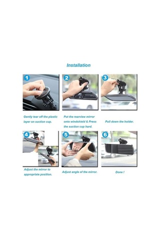 Novahub Arac Parlama Önleyici Dikiz Aynası Araba Kör Nokta Dikiz Aynası Vantuzlu 220x65mm Cn