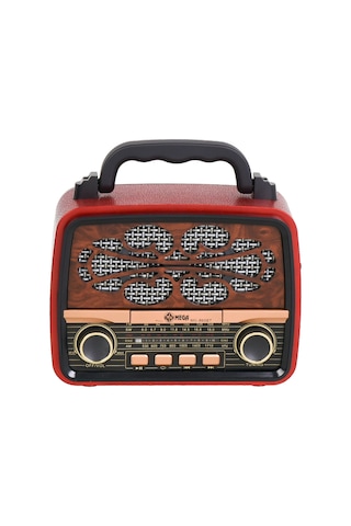 Mega Usb Sd Fm Bluetooth 'Lu Şarjlı Nostaljik Radyo Mg-860 Bt