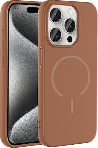 Apple Uyumlu iPhone 15 Pro Max Kılıf M-safe Şarj Özellikli Mkst Meta Kapak - Lacivert Lacivert