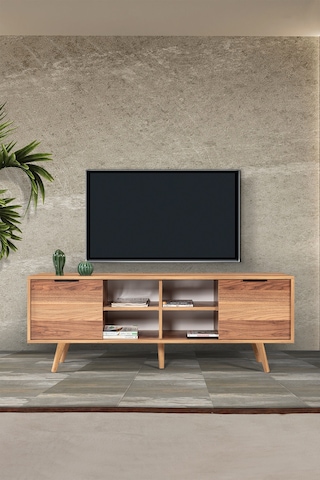 3620 Sina 160 Cm Ahşap Ayaklı , Metal Kulplu Tv Ünitesi , Söğüt , Tv Sehpası Diğer