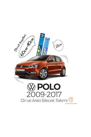 Volkswagen Polo Ön ve Arka Silecek Seti (2009-2017) RBW