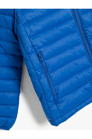 Koton Mevsimlik Mont Kapşonlu Cepli Saks 5wkb20019tw Saks Mavi