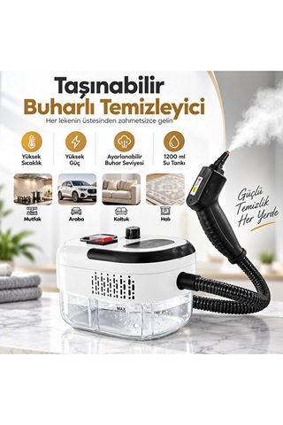 Hiltech 2500W Taşınabilir Buharlı Temizleyici