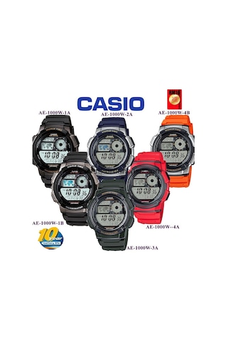 Casio Ae1000w Uyumlu Siyah Silikon Saat Kordonu