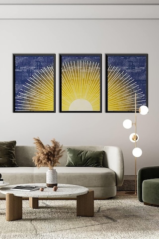 Çerçeveli Tablo Çerçeveler Dekorasyon Ev Dekoru Üçlü Çerçeve Özc-276-50x70