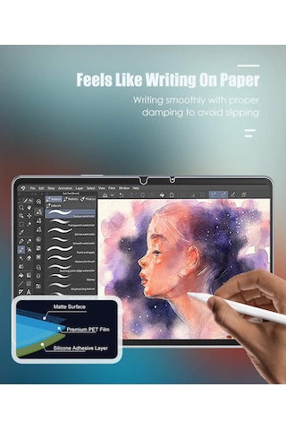 Galaxy Tab S7 T870 Uyumlu Paper-Like Ekran Koruyucu Kağıt Hissi