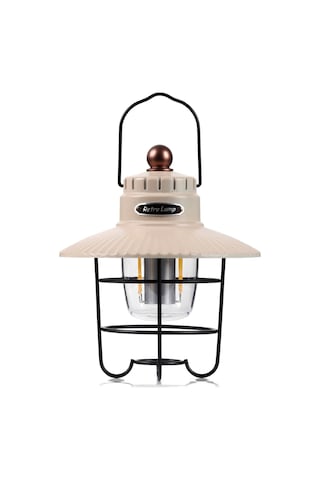 Yuntech01 Küçük Beyaz Usb Şarjlı Kamp Lambası, 3 Işık Modu İle Dimmable, Cep Telefonu Şarj Özelliği, Retro Tasarım, Kamp/hiking/fishing Için Çok Renkli