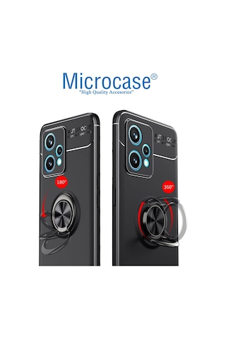 Realme 9 Pro Focus Serisi Yüzük Standlı Silikon Kılıf - Al3363