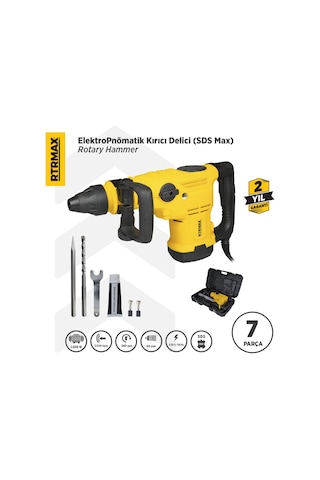 Rtrmax RTM271 Elektropnömatik Sds Max Kırıcı ve Delici 1500 W 25 Jul 50 mm