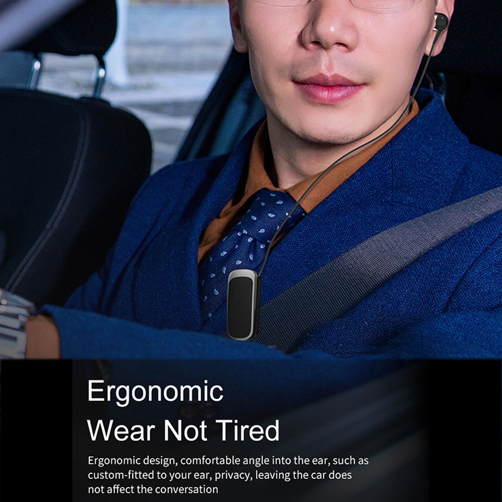 Moveevo K52 Kolye Tipi İçulaşır Bluetooth Kulaklık - Uzun Pil Ömrü, Gürültü Engelleme Ve Çift Cihaz Bağlantısı Gümüş Kablosuz Kulaklık Model K52bt