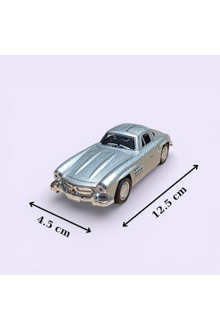 Mercedes-benz 300 Sl Gri Metal Çek Bırak Model Araba Diğer