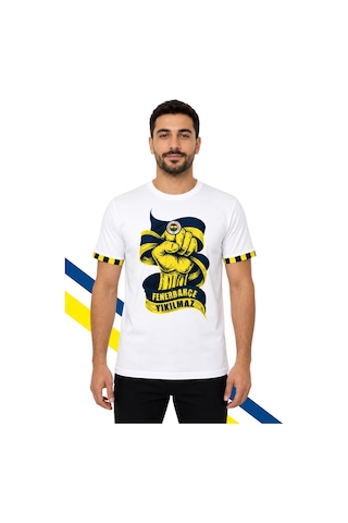 Fenerium Erkek Trıbun Fenerbahçe Yıkılmaz T-shirt Uv Kutu Hediyeli Beyaz