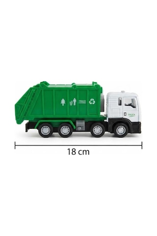 Işıklı Ve Sesli Çek Bırak Mekanizmalı 15 Cm Geri Dönüşüm Kamyonu Atık Kamyonu Oyuncak