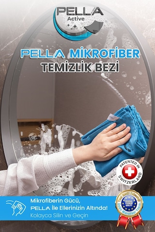 Pella Active Mikrofiber Temizlik Bezi 4'lü 40 x 60 CM